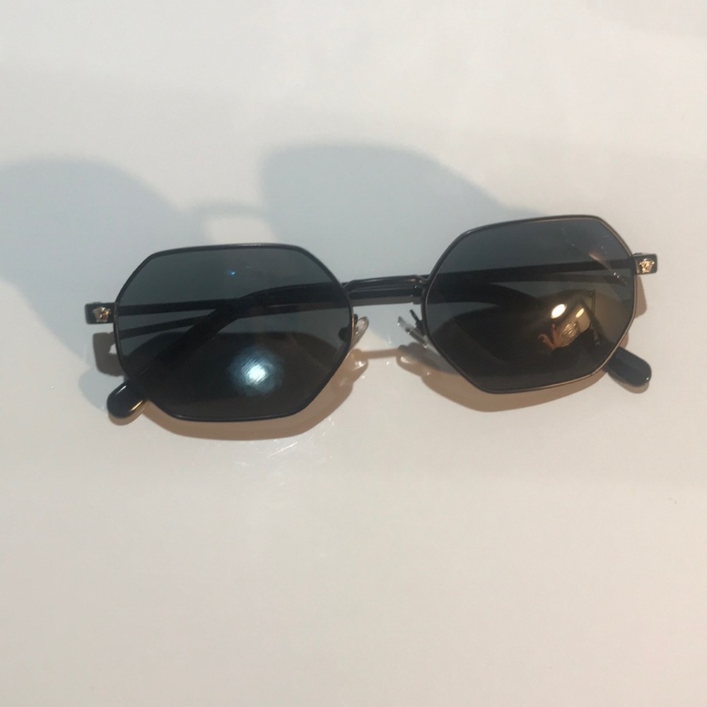 Versace 2194 Matte Black  Metal Sunglasses